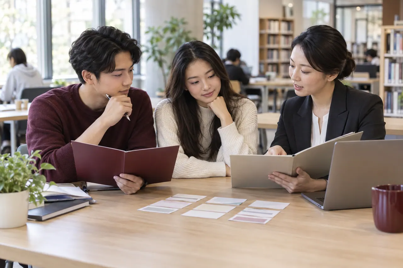学生与顾问规划课程衔接,AI情景示意